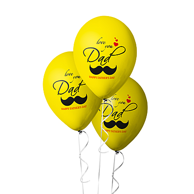 The Magic Balloons- Love you Dad-Happy Father’s Day Balloons-Party/Decorations. Yellow Balloons- pack of 10
