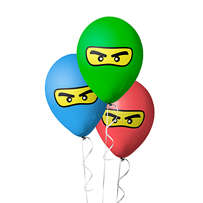 The Magic Balloons Store- Printed Ninja Eyes Theme Balloons For Theme Parties Kid Room Decor Children Day With Multicolor Balloons Pack Of 10pcs- 181603