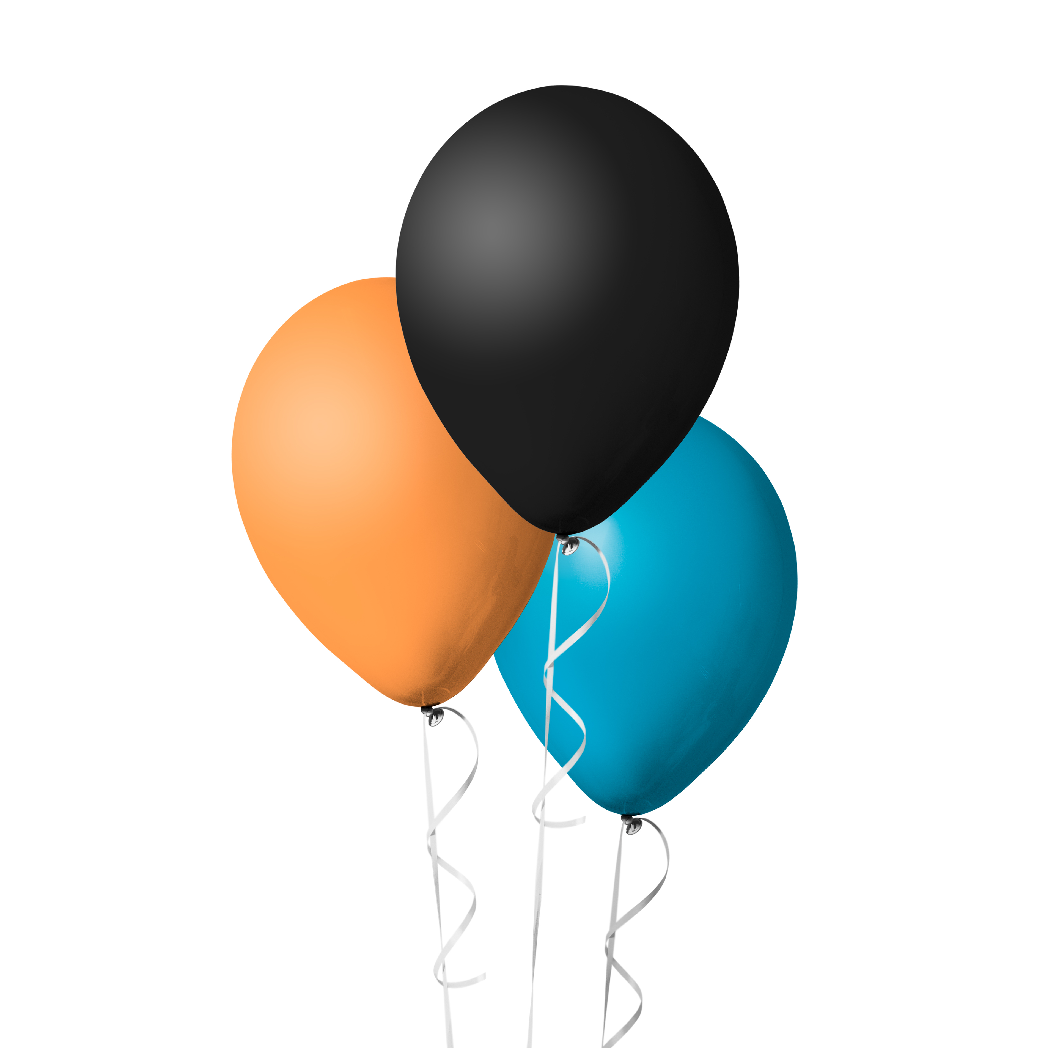 The Magic Balloons Store- Plain Black, Orange, and blue Rubber/Latex Balloons, Balloons for Every Function Supplies Medium size Balloons Pack of 80pcs – 181491