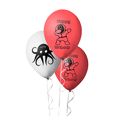 The Magic Balloons- Squid Printed Happy Birthday Party Decorations Squid Theme Party Balloons Decoration Game Party Decorations Supplies Birthday Party- pack of 30 pcs