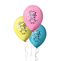 The Magic Balloons -Happy Birthday Peppa Pig latex balloons Peppa Pig Birthday Party decoration/Peppa Pig theme decoration Multicolor balloons pack of 30 pcs Multicolour balloons-181443