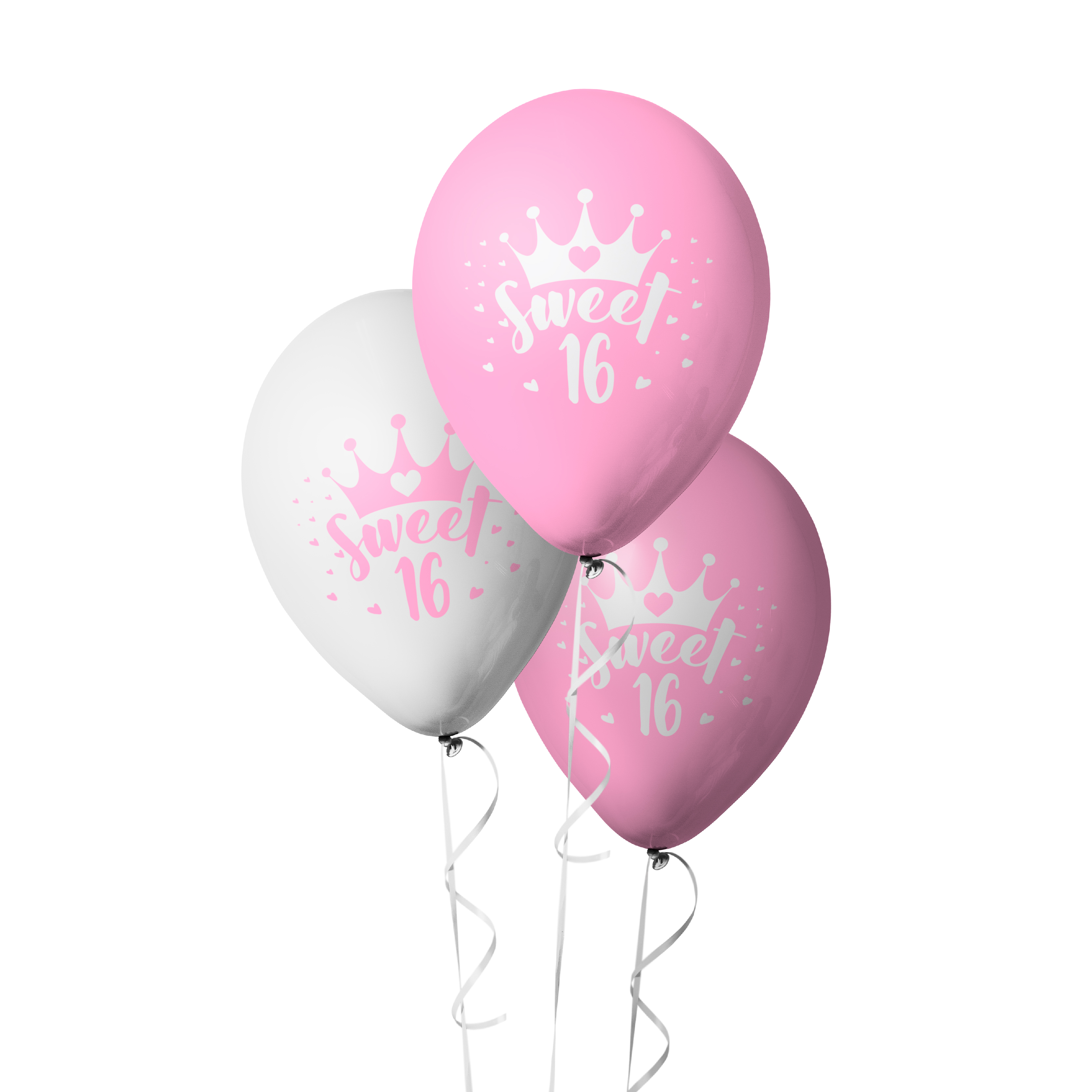 The Magic Balloons Store Sweet 16 Balloons- pack of 100 pcs-181326