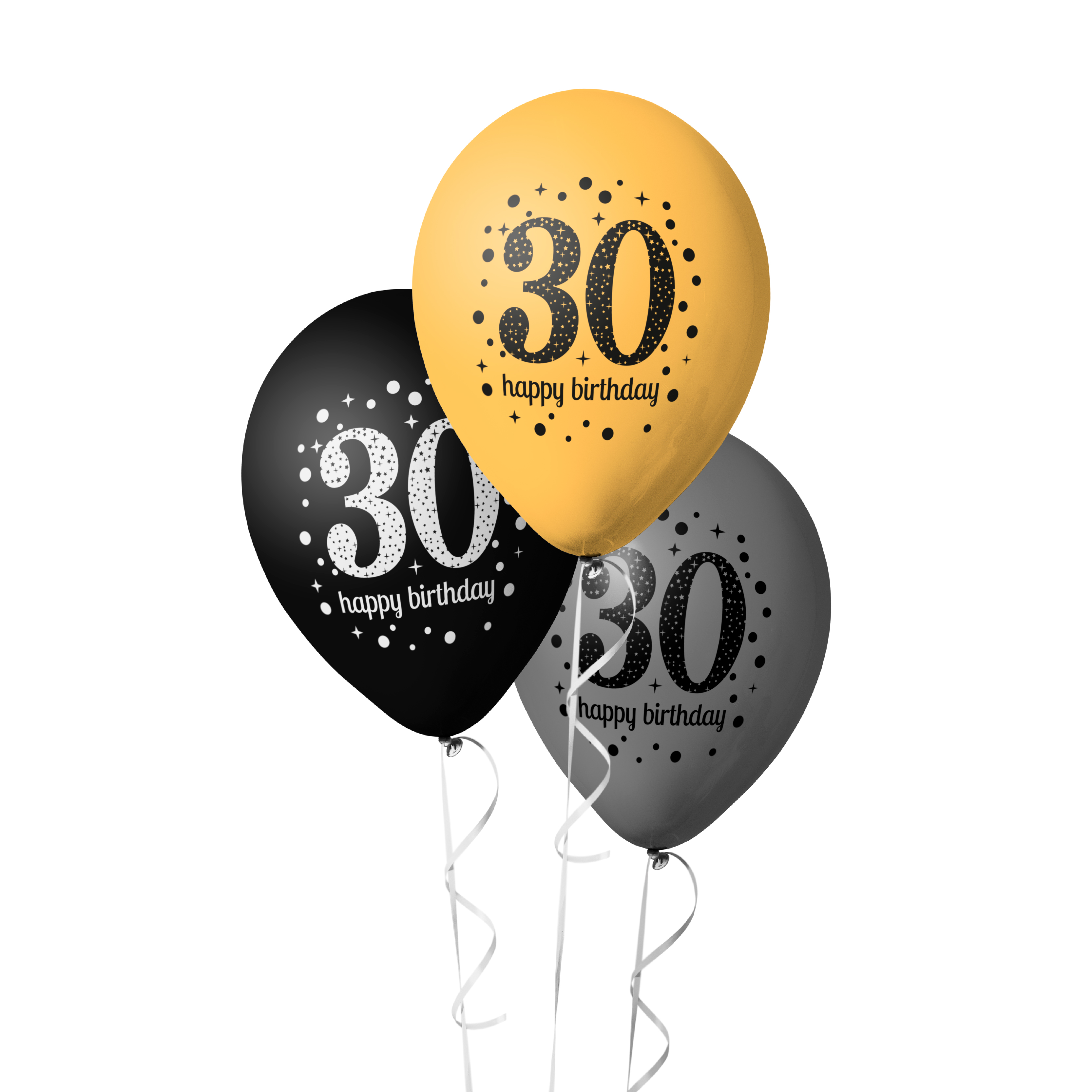 The Magic Balloons- Happy 30th Birthday Balloons pack of 50 pcs-181219