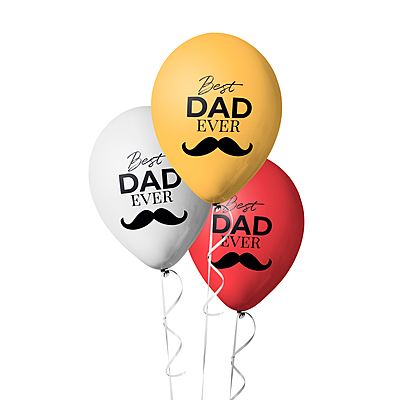 The Magic Balloons- Best Dad Ever Balloons Metallic Balloons for Dad's Special Day Pack of 30pcs Gold, Red & Sliver Balloons for Birthday Father's Day Party and Decoration Balloons