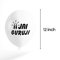 The Magic Balloons Guruji Balloons 12" Multicolor Metallic Balloons Blessing Guruji Pack of 50pcs For Guruji Special Day Decoration, Satsang