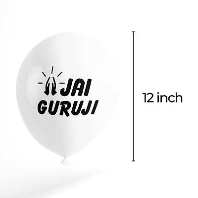 The Magic Balloons Guruji Balloons 12" Multicolor Metallic Balloons Blessing Guruji Pack of 50pcs For Guruji Special Day Decoration, Satsang