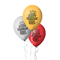 The Magic Balloons Store- Surprise Your Dad with a Memorable Birthday Celebration with Happy Birthday Dad Balloons in Gold, Red, and Silver - Perfect for Men's Birthday Party Supplies
