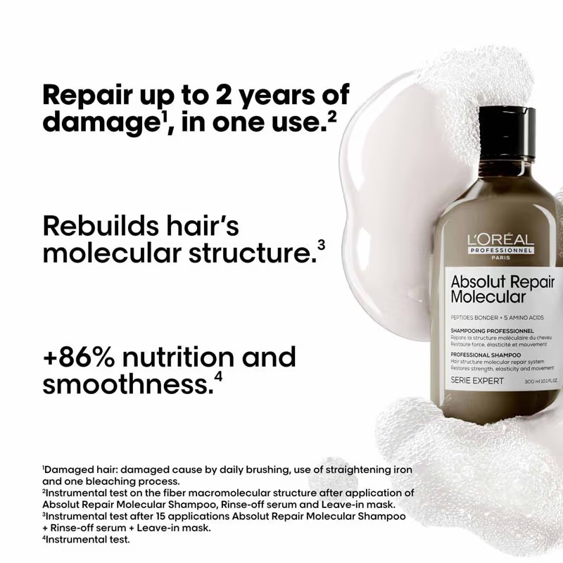 Loreal Absolute Repair Molecular Shampoo 300 ml