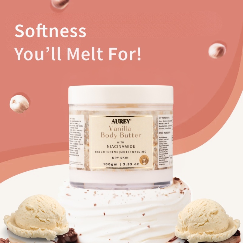 Aurey Vanilla Body Butter With Niacinamide 100 gm