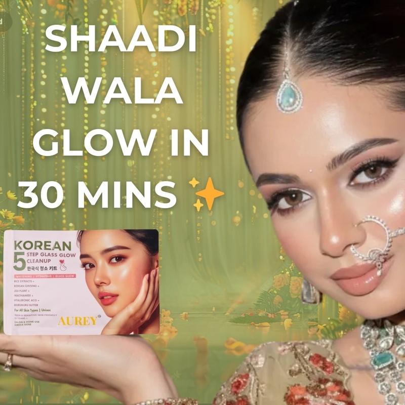 Aurey Korean 5 Step Glass Glow Cleanup Kit Whitening Hydrating Glass Glow