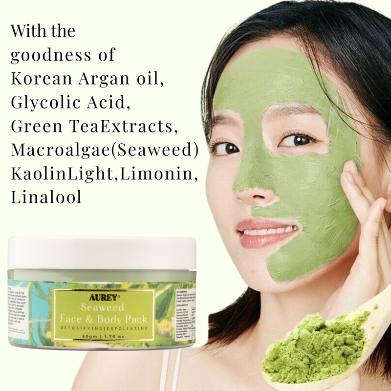 Aurey Korean Seaweed Face and Body Pack 50 gm