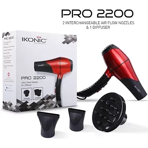 Ikonic Pro Hair Dryer 2200 Watt Black