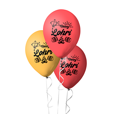 The Magic Balloons -Lohri Decorations Balloons For Lohri Festival Balloons Pack of 30pcs Red and Gold Balloons Best For The Offices Home Lohri Decorations Items.