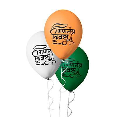 The Magic Balloons - Happy Republic Day Latex Balloons For 26th January Pack of 30pcs Orange White and Green 9-inch Balloons For Republic Day