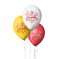 The Magic Balloons - Baisakhi Celebrations 30 Pcs Red Yellow White Balloons Baisakhi Party Decorations for Home & office.