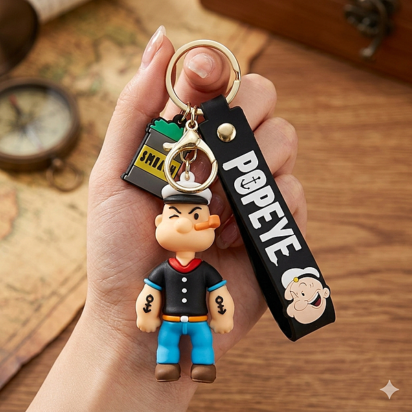 Popeye, Rubber Key Chain