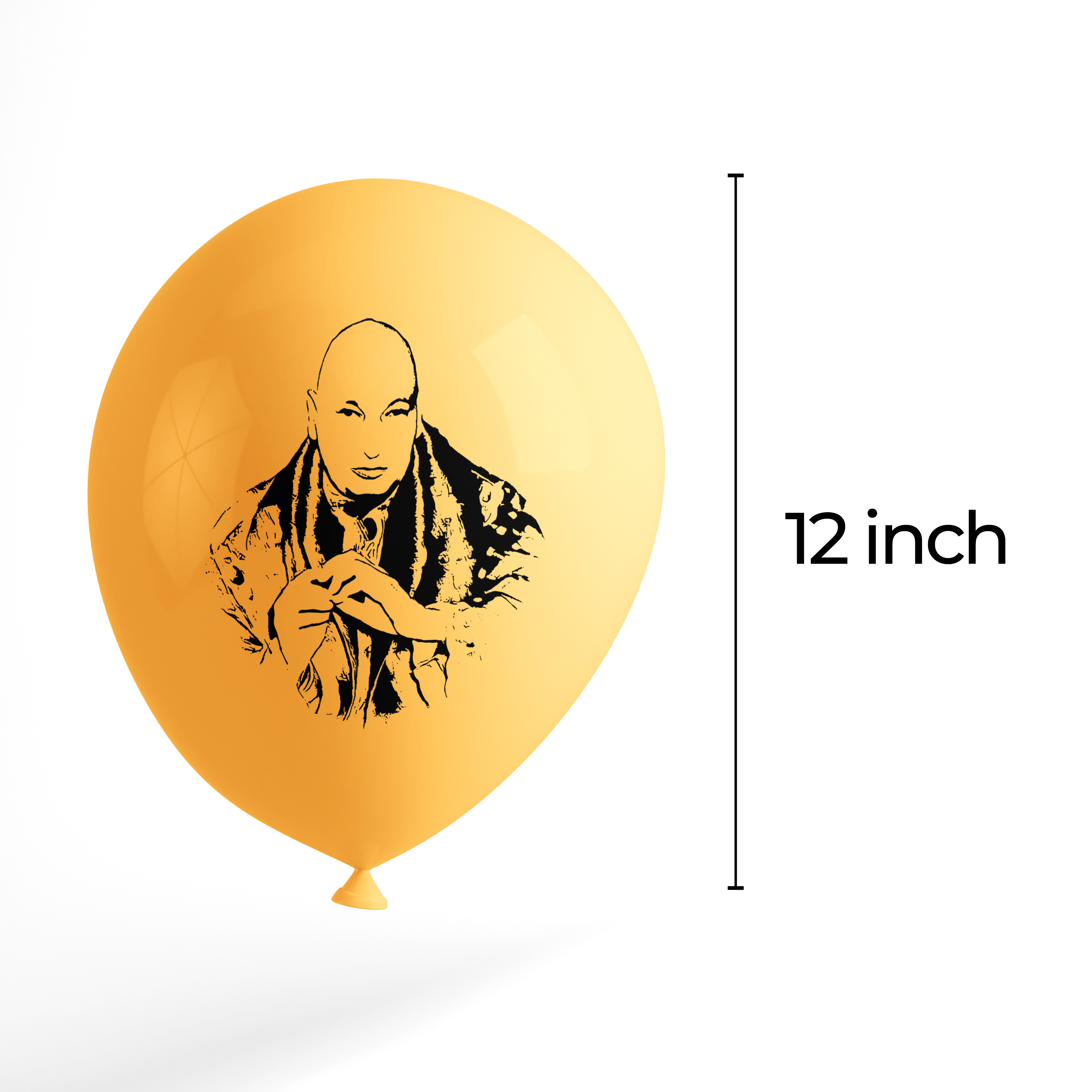 The Magic Balloons - Set of 50 pcs Celebrate the special day Of Guruji Birthday Printed 12" Balloons Multicolor Metallic Balloons with Guru ji Photo and 4 other design