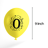 The Magic Balloons- 0 Number Balloons Latex Balloons For Zero Theme Balloons Pack of 30pcs | Multicolor Balloons Decoration For Birthday Anniversary | Party Supplier