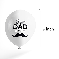 The Magic Balloons- Best Dad Ever Balloons-Party/Decorations. Gold, Metallic Red & Metallic White Balloons- pack of 30