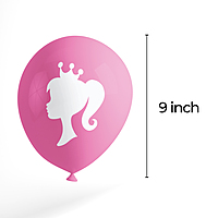 The Magic Balloons- Barbie Theme Balloons Latex Balloons For Barbie Theme Parties Pack of 30pcs of Pink and White Balloons Party Supplier For Birthday, Theme Party and Event