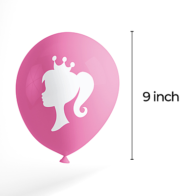 The Magic Balloons- Barbie Theme Balloons Latex Balloons For Barbie Theme Parties Pack of 30pcs of Pink and White Balloons Party Supplier For Birthday, Theme Party and Event