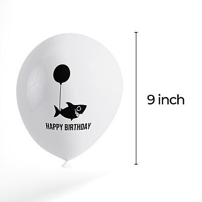 The Magic Balloons Store-Shark fish theme Happy birthday balloons. Multi colour balloons Shark fish Theme Happy Birthday Party/Decoration happy birthday balloons party decorations-181467