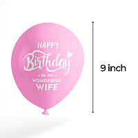 The Magic Balloons- Happy Birthday Balloons for Wife-Multicolour Party Decoration balloon  for wife birthday decoration, 9" Metallic Pink and Metallic White balloons Pack of 30 pcs -181447