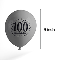 The Magic Balloons-Happy 100th Birthday Balloons for Men and women,100 Birthday Balloons 100th Birthday Party Supplies Black Gold and Silver Birthday Decorations balloons party décor pack of 30 pc