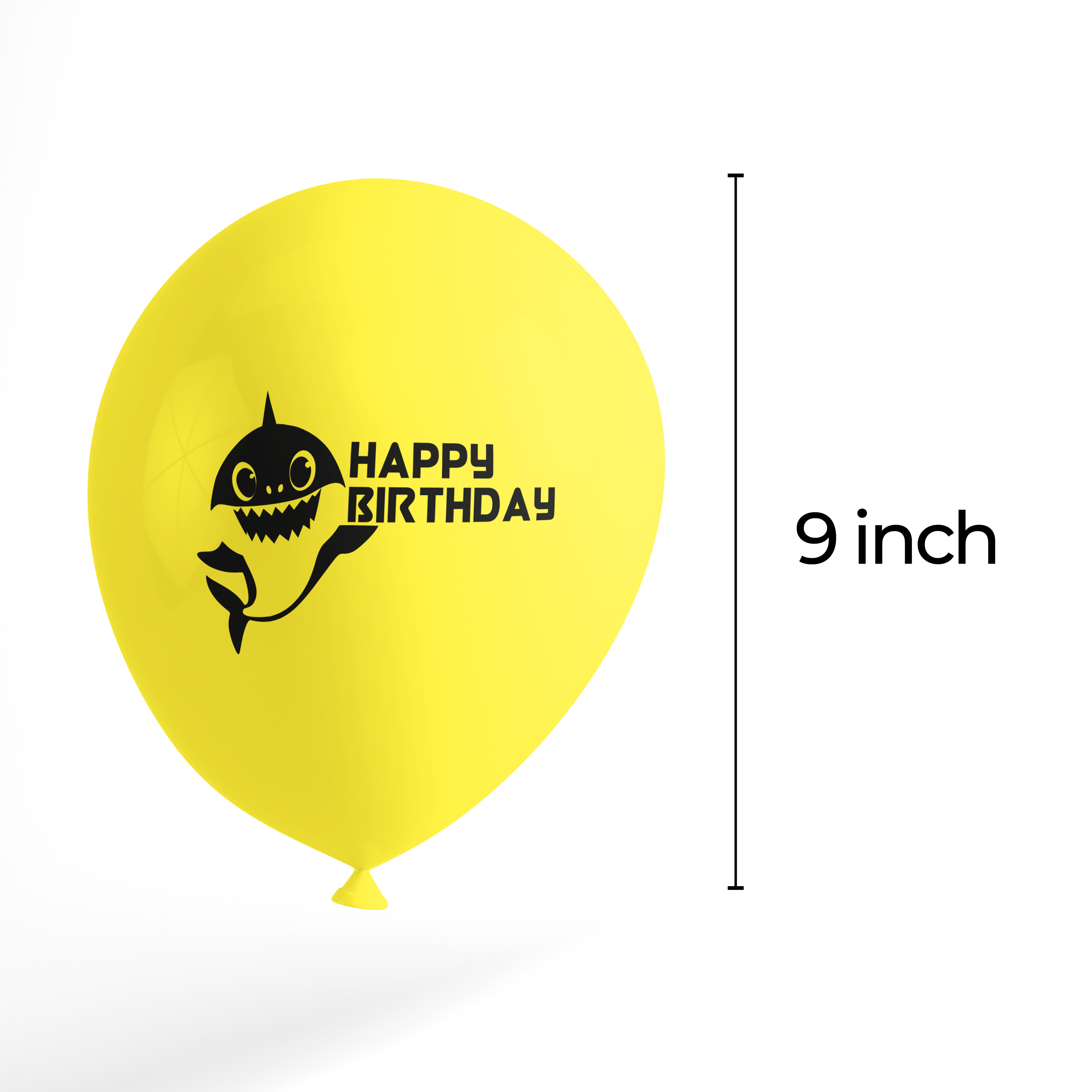 The Magic Balloons-Make a Splash with Baby Shark Themed Happy Birthday Balloons - Pack of 30 Latex Balloons in Pink, Blue, and Yellow for Fun and Colorful Party Decoration and Supplies