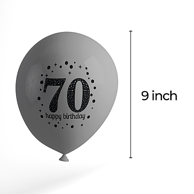 The Magic Balloons Store- Happy 70th Birthday Balloons pack of 30-181308