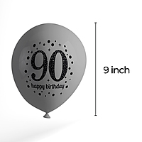 The Magic Balloons- Happy 90th Birthday Balloons for Men and women, 90 Birthday Balloons 90th Birthday Party Supplies Black Gold and Silver Birthday Decorations balloons party décor pack of 30 pcs