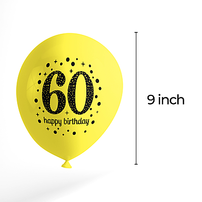 The Magic Balloons- Happy 60th Birthday Balloons multicolor pack of 30 pcs-181157
