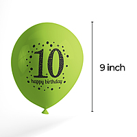 The Magic Balloons- Happy 10th Birthday Balloons pack of 80- 181232