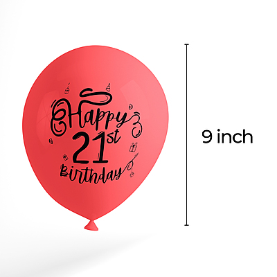 The Magic Balloons Store- Happy 21th Birthday Party Decor Balloons pack of 30-181292