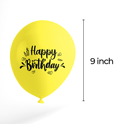 The Magic Balloons-4 Number Balloons and Happy Birthday Latex Balloons With Banner For Four No. Theme Balloons Pack of 21pcs | 20pcs Of Balloons and A Banner | Multicolor Balloons For Birthday