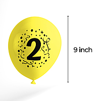 The Magic Balloons-2 Number Balloons and Happy Birthday Latex Balloons With Banner For Two No. Theme Balloons Pack of 21pcs | 20pcs Of Balloons and A Banner | Multicolor Balloons For Birthday
