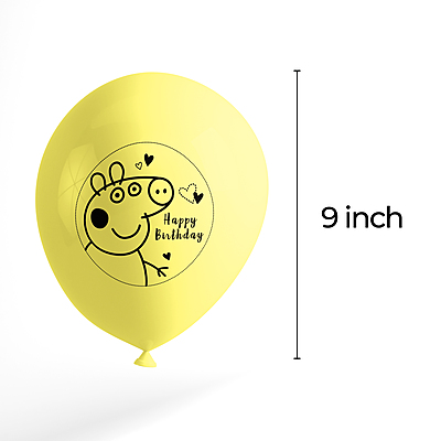 The Magic Balloons- Peppa Pig Theme Decoration Happy Birthday Latex Balloons Birthday Party Decoration Multicolor Balloons Pack of 50pcs