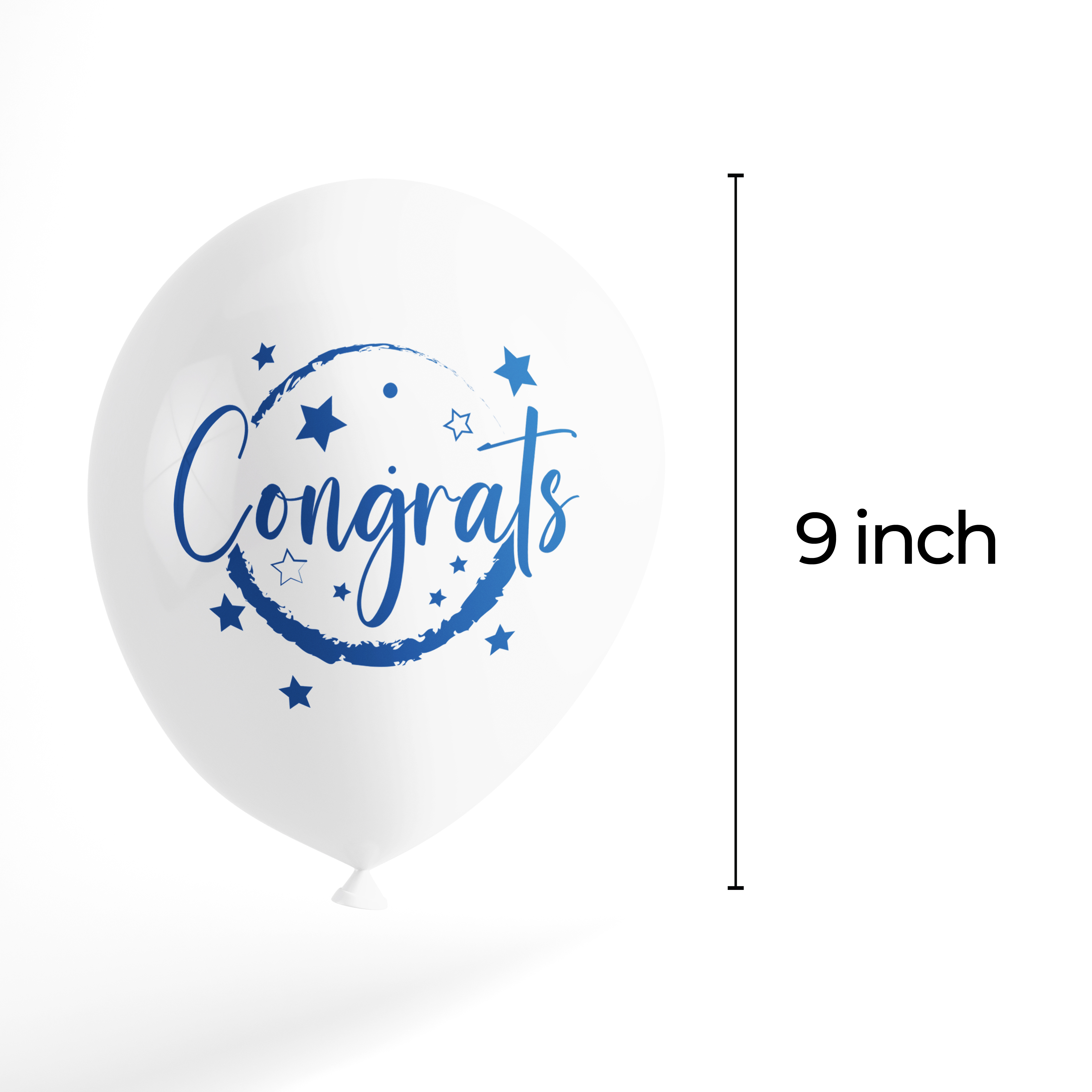 The Magic Balloons Store - Congrats Balloons Pack of 30 | White & Blue Party Balloons for Graduation Decoration, Celebration Décor, Party Decorations & Congratulations Party Supplies