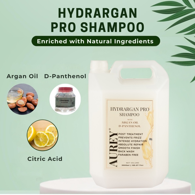 Aurey Hydrargan Pro Shampoo With Argan Oil & D-Panthenol  5000 ml