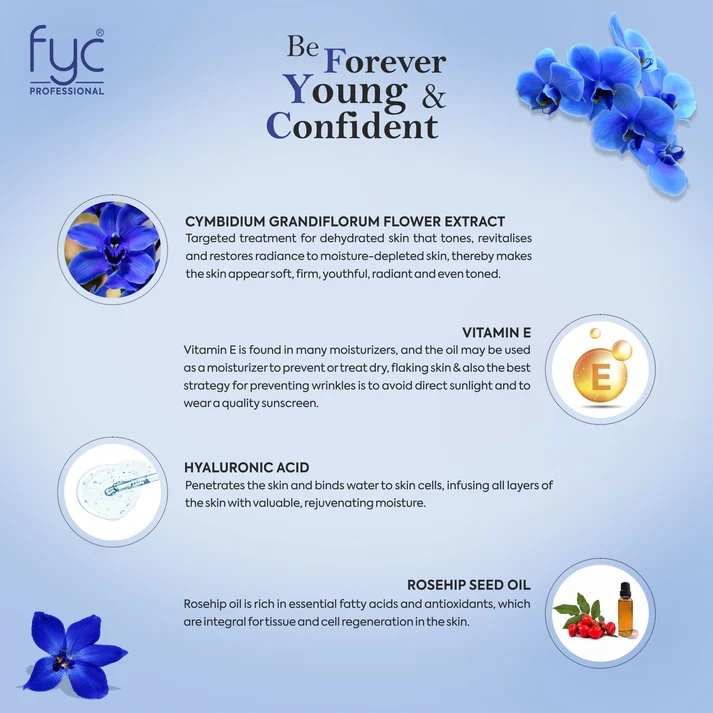 FYC PROFESSIONAL  BLUE ORCHID FOR FRESH & BRIGHT COMPLEXION FACIAL KIT (260g)