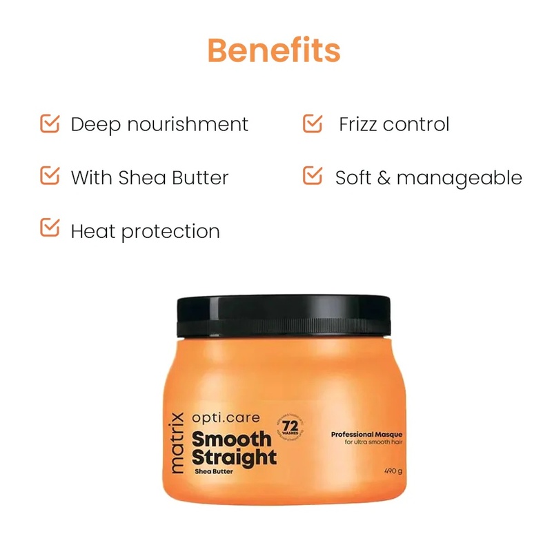 Matrix Opti Care Ultra Smoothing Masque Shea Butter 490 gm