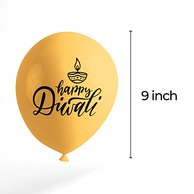 The Magic Balloons Store-Happy Diwali customized Decoration Balloons for Diwali, Diwali decorations/Party supplies for Home/Office/Shop Pack of 30 multicolour Gold, silver metallic red balloons-181473