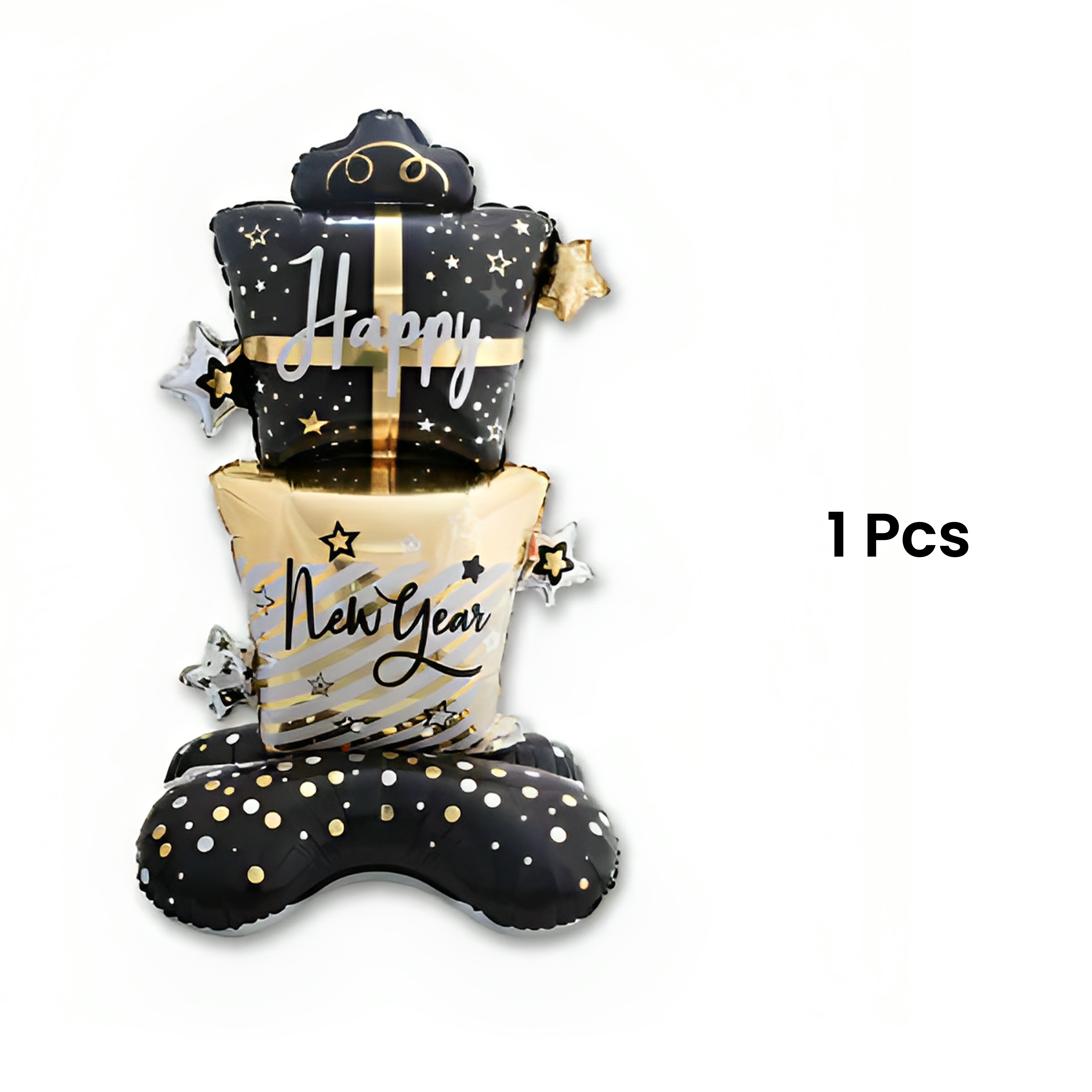 The Magic Balloons - 58-inch New Year Foil Balloon For New Year Party Decoration Pack of 1pcs New Year Gift shape Theme Foil Balloon For Home and Offices New Year Party Supplier