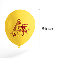 Basant Panchami Balloons Pack of 30pcs Orange and Yellow Balloons for Vasant Panchami Decoration Saraswati Puja Decorations