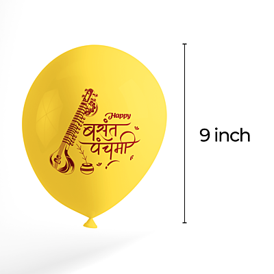 Basant Panchami Balloons Pack of 30pcs Orange and Yellow Balloons for Vasant Panchami Decoration Saraswati Puja Decorations