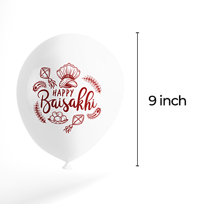 The Magic Balloons - Baisakhi Celebrations 30 Pcs Red Yellow White Balloons Baisakhi Party Decorations for Home & office.