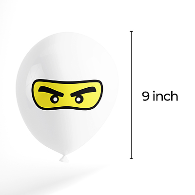 The Magic Balloons Store- Printed Ninja Eyes Theme Balloons For Theme Parties Kid Room Decor Children Day With Multicolor Balloons Pack Of 10pcs- 181603