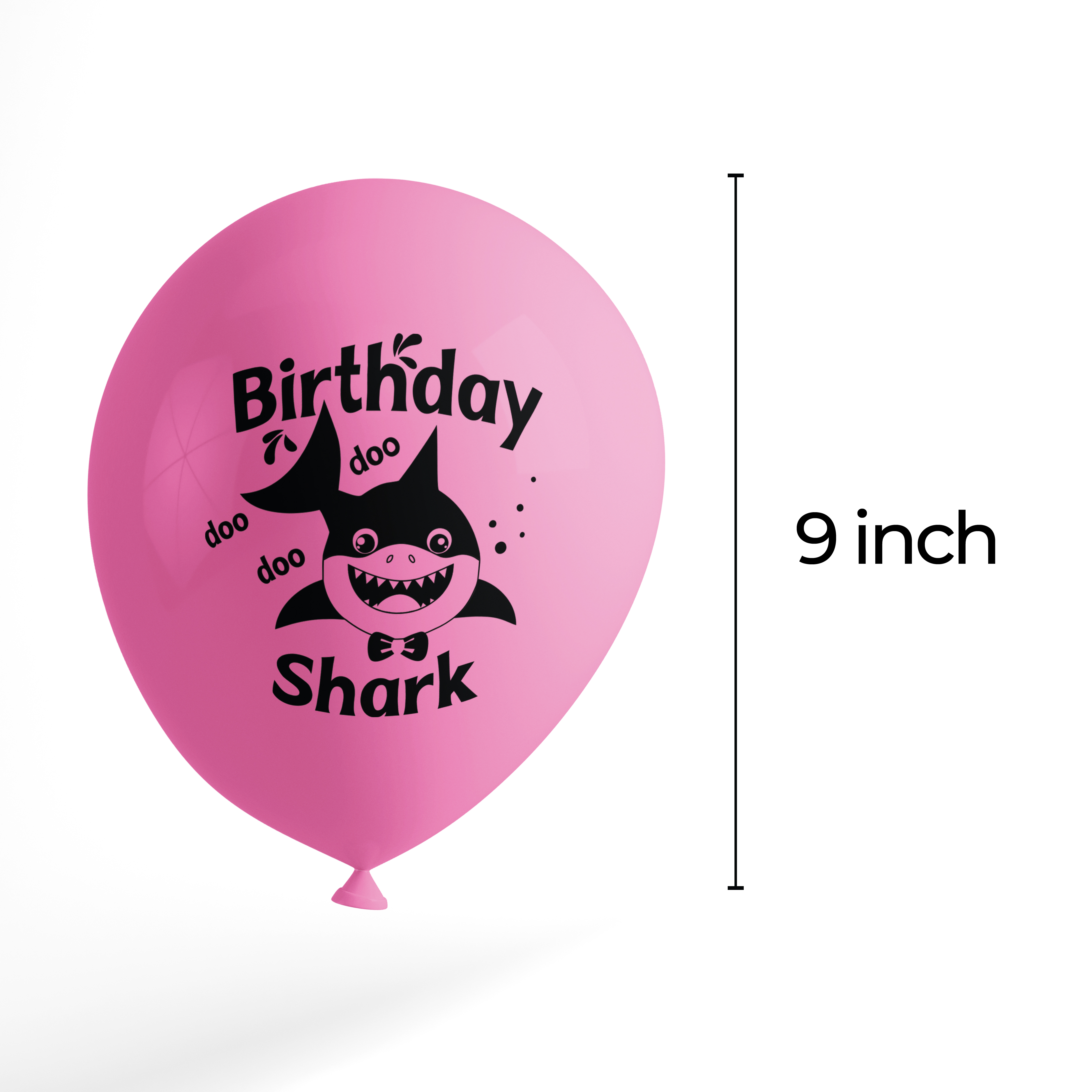 The Magic Balloons-Make a Splash with Baby Shark Themed Happy Birthday Balloons - Pack of 30 Latex Balloons in Pink, Blue, and Yellow for Fun and Colorful Party Decoration and Supplies