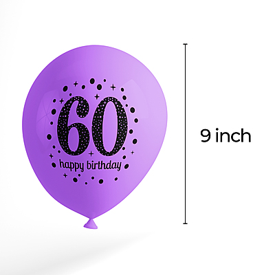 The Magic Balloons- Happy 60th Birthday Balloons multicolor pack of 30 pcs-181157