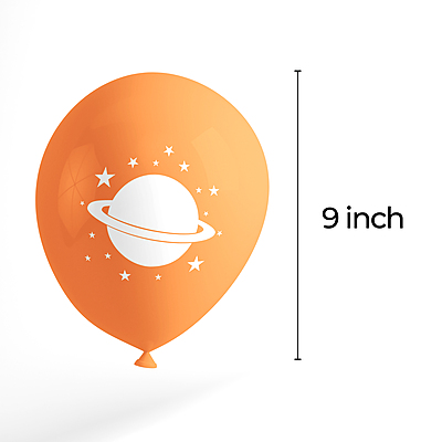 The Magic Balloons Store – Printed Space Theme Birthday Party Decoration Combo Kits – Combo Pack Of 38 Pcs, Foil 5 pcs Set,1 Happy Birthday Banner, 2 Foil Curtains, 30 Balloons-181595